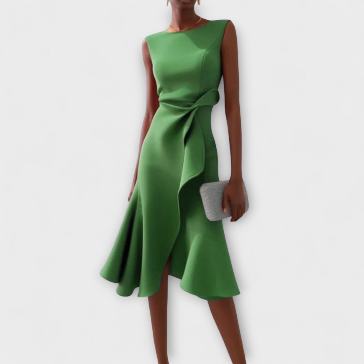 Da Donna Abito Midi Drappeggio Asimmetrico Eleganza Moderna