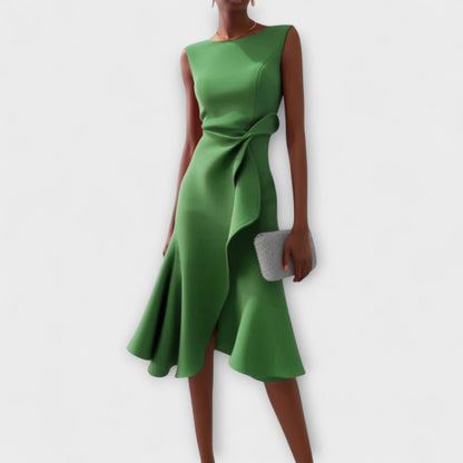 Da Donna Abito Midi Drappeggio Asimmetrico Eleganza Moderna