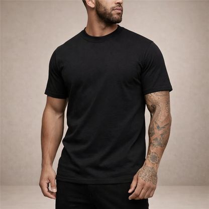 Da Uomo T-Shirt Slim Fit Girocollo Essenziale Relax Moderna