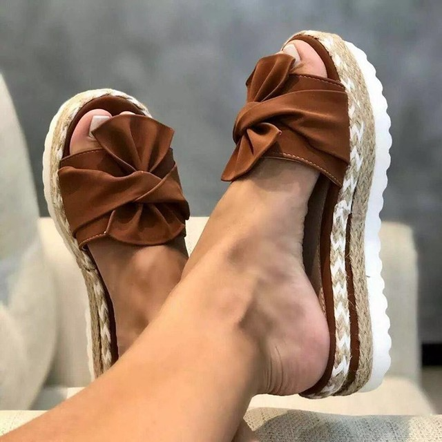 Da Donna Sandali Platform Intrecciati con Fascia Morbida