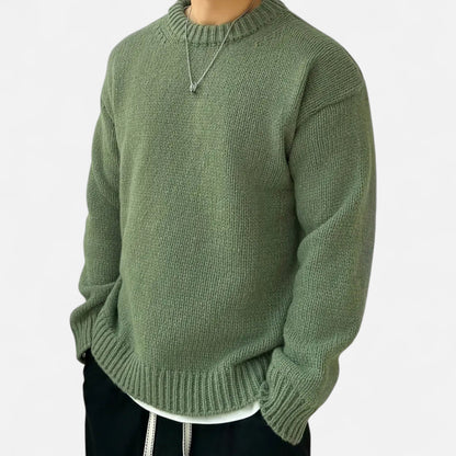 Da Uomo Maglione Girocollo Essential in Maglia Morbida