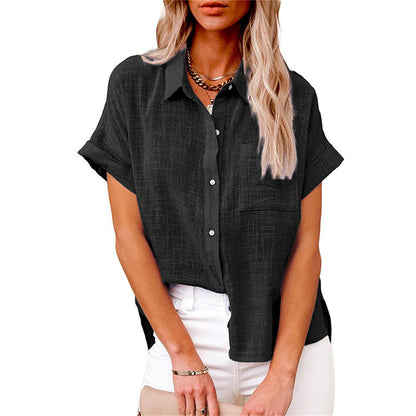Da Donna Blusa Morbida con Chiusura Frontale Essenziale