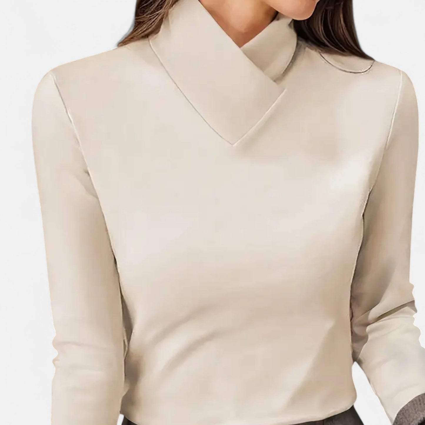 Da Donna Blusa Collo Incrociato Maniche Lunghe Elegante