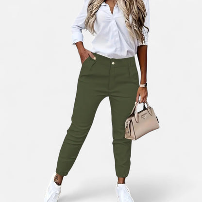 Da Donna Pantaloni Slim Fit Vita Alta Linea Sartoriale
