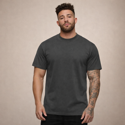 Da Uomo T-Shirt Slim Fit Girocollo Essenziale Relax Moderna
