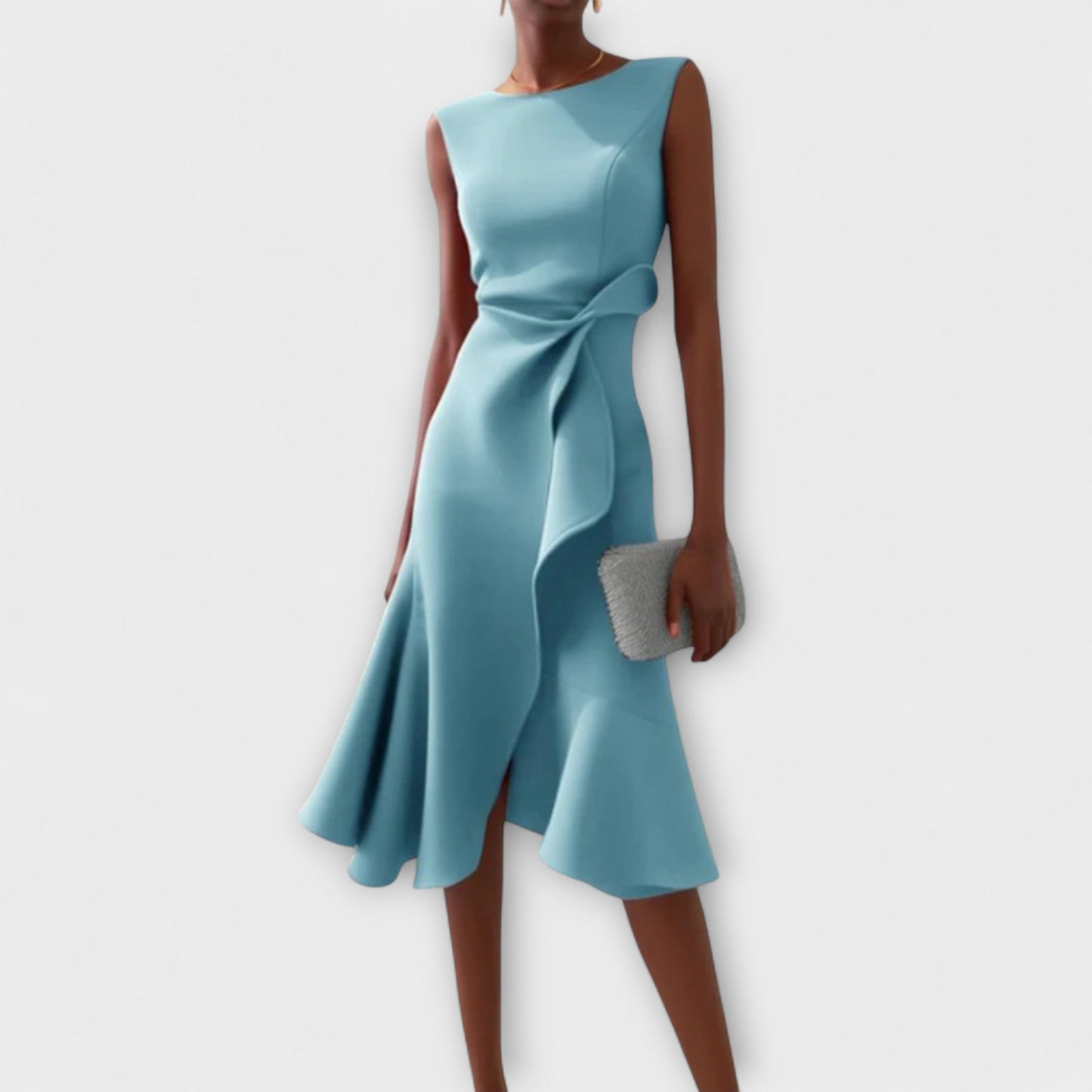 Da Donna Abito Midi Drappeggio Asimmetrico Eleganza Moderna