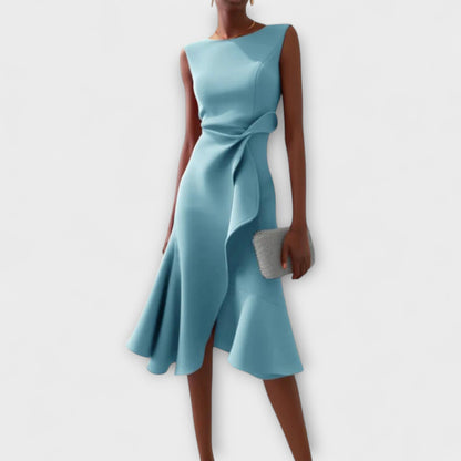 Da Donna Abito Midi Drappeggio Asimmetrico Eleganza Moderna