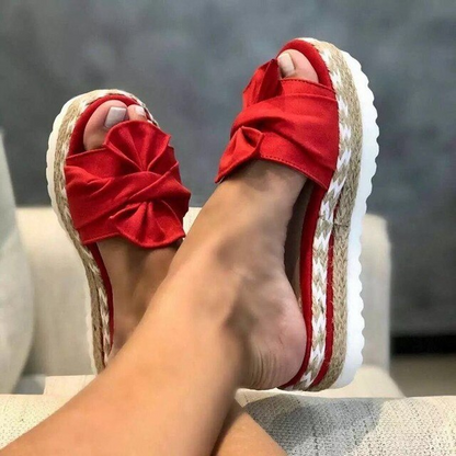 Da Donna Sandali Platform Intrecciati con Fascia Morbida