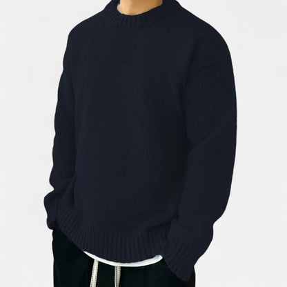 Da Uomo Maglione Girocollo Essential in Maglia Morbida