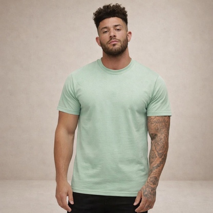 Da Uomo T-Shirt Slim Fit Girocollo Essenziale Relax Moderna