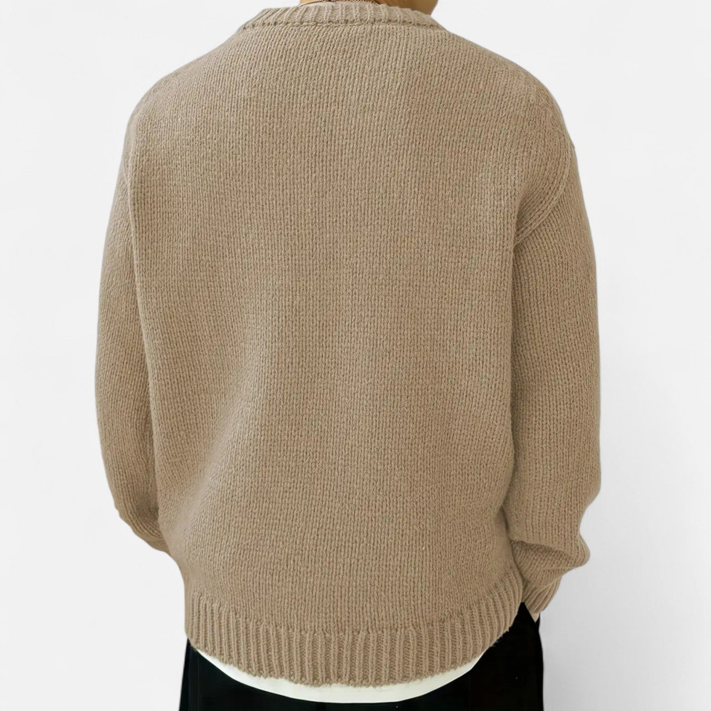 Da Uomo Maglione Girocollo Essential in Maglia Morbida