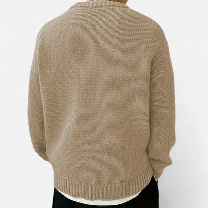 Da Uomo Maglione Girocollo Essential in Maglia Morbida