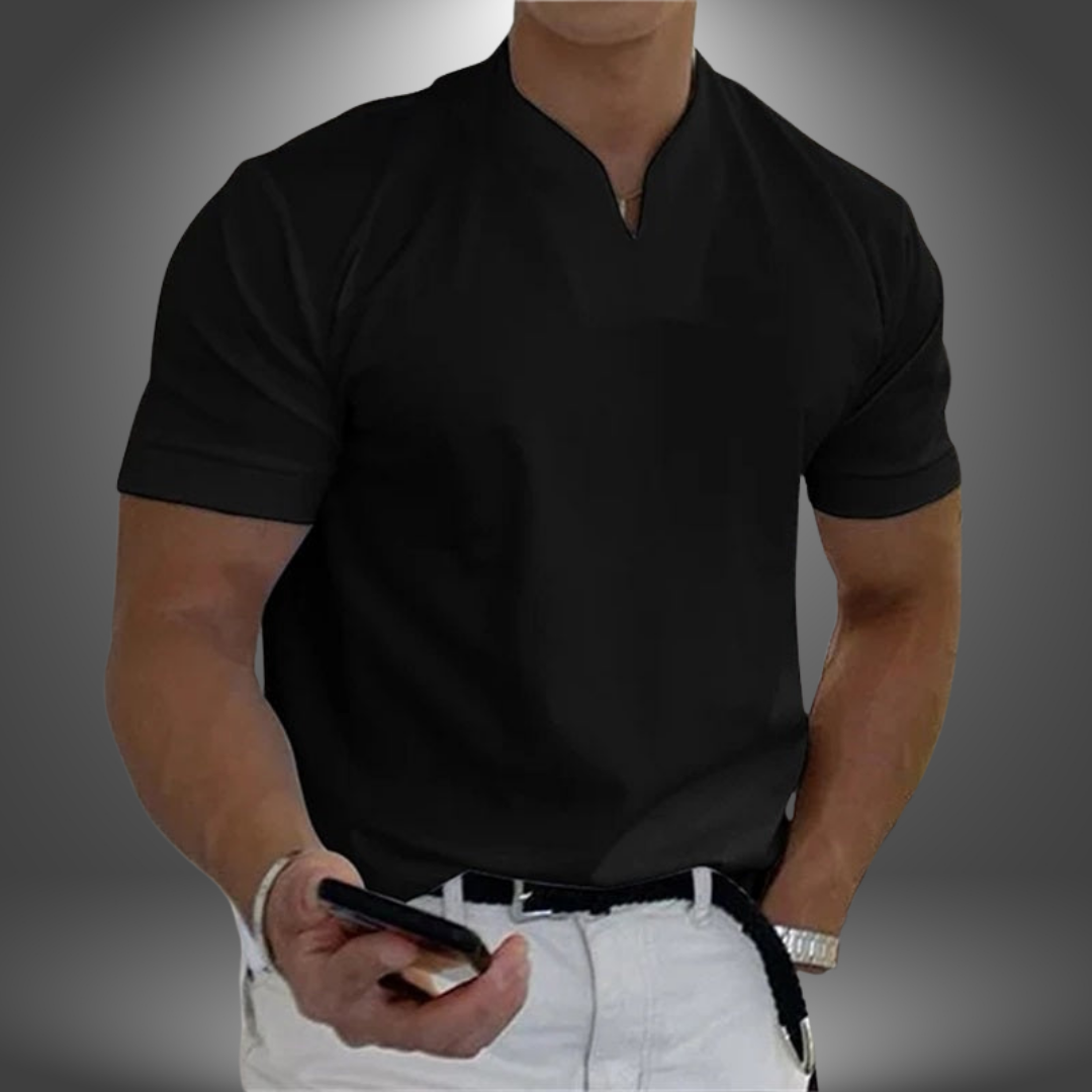 Men's V-Neck Minimal Essential T-Shirt Relaxed Modern