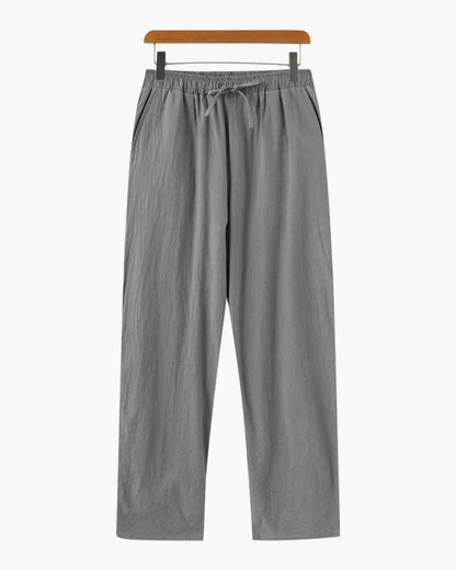 Da Uomo Pantaloni Relax con Coulisse e Gamba Dritta Morbida