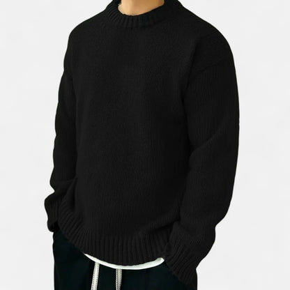 Da Uomo Maglione Girocollo Essential in Maglia Morbida
