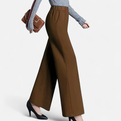 Da Donna Pantaloni Palazzo Alta Vita con Linea Fluida