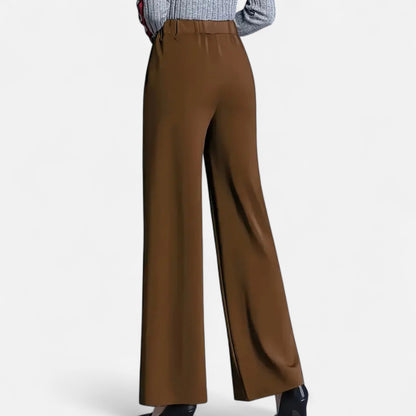 Da Donna Pantaloni Palazzo Alta Vita con Linea Fluida