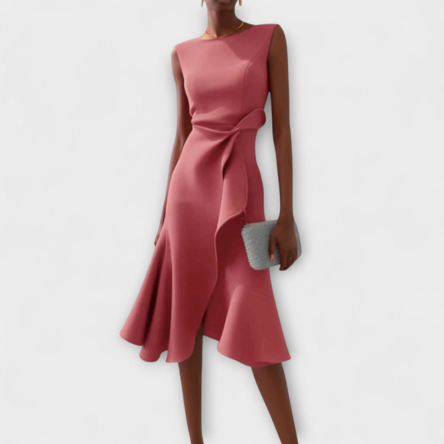 Da Donna Abito Midi Drappeggio Asimmetrico Eleganza Moderna