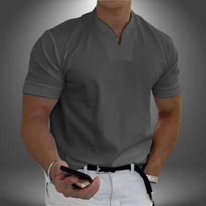 Men's V-Neck Minimal Essential T-Shirt Relaxed Modern