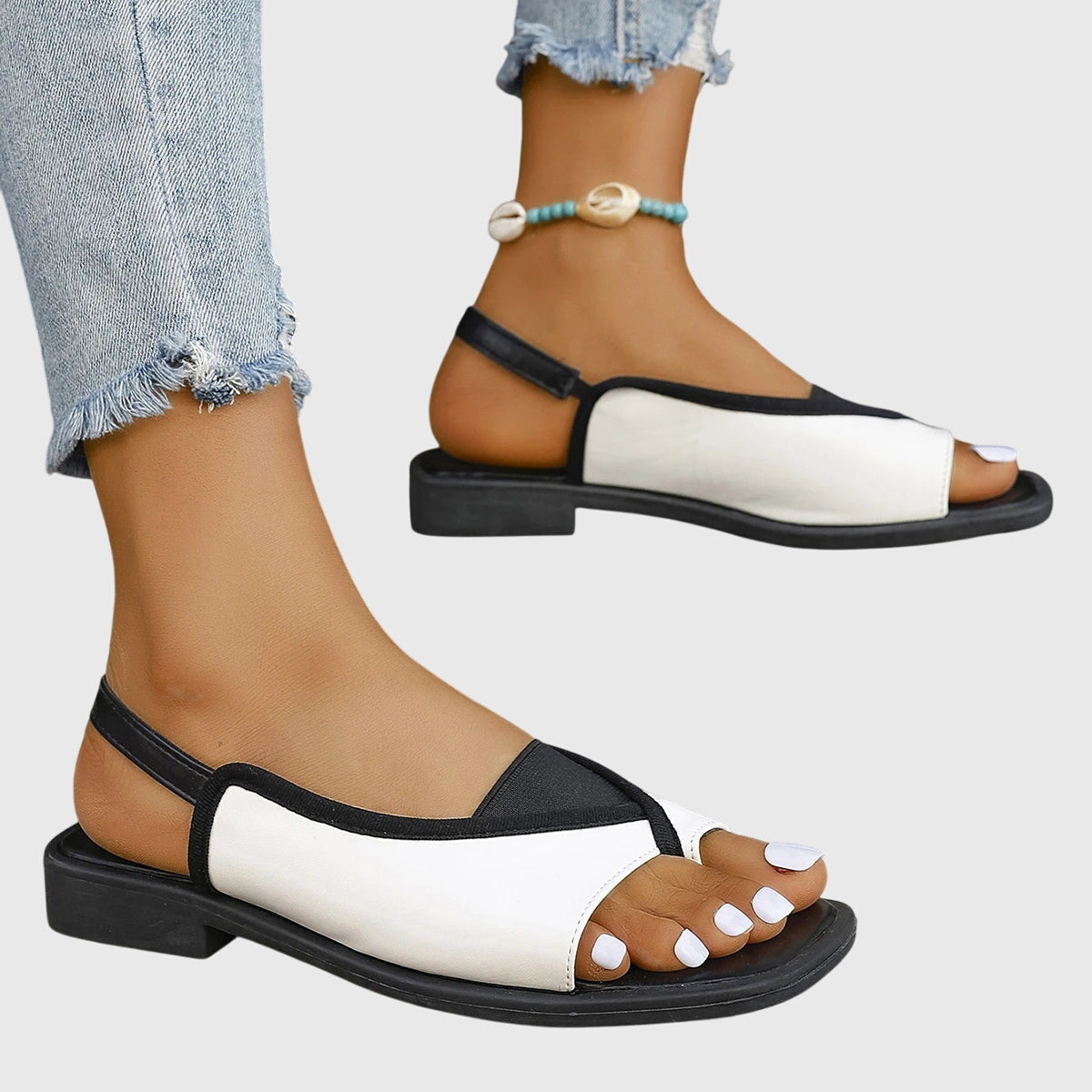 Da Donna Sandali Fasce Incrociate Punta Aperta Comfort Moderna