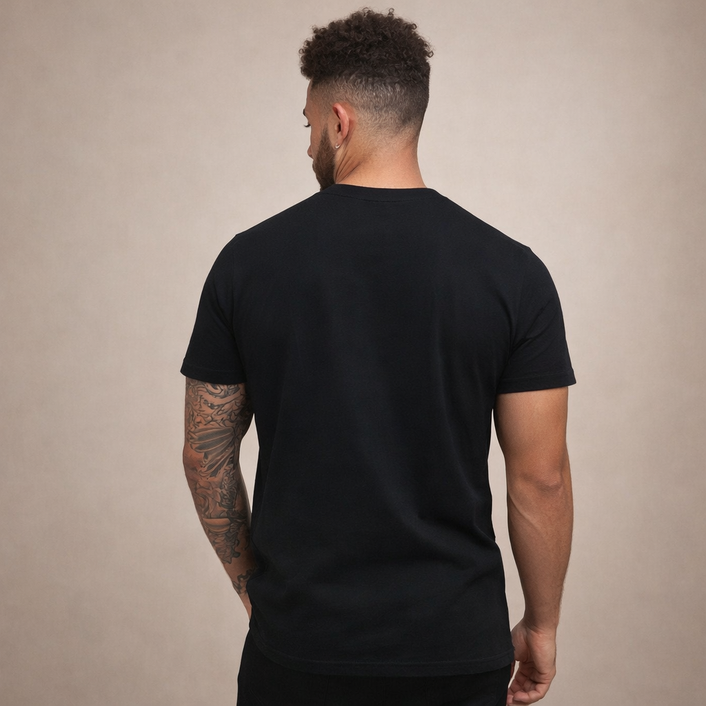 Da Uomo T-Shirt Slim Fit Girocollo Essenziale Relax Moderna
