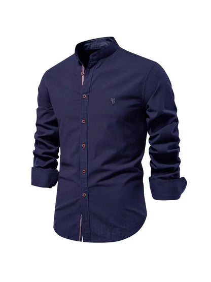 Da Uomo Camicia Collo Coreano Slim Fit Casual Moderna