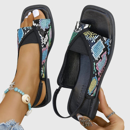 Da Donna Sandali Fasce Incrociate Punta Aperta Comfort Moderna