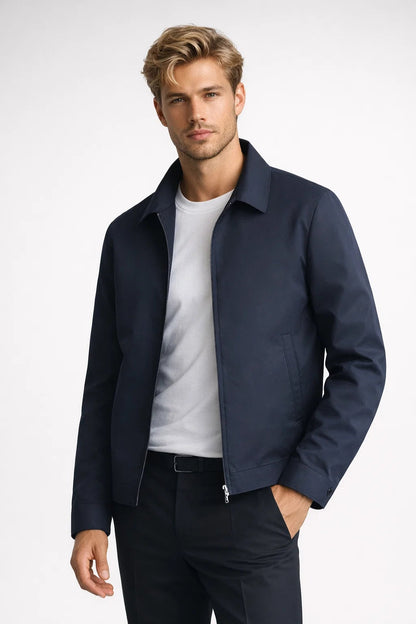 Da Uomo Giacca Slim Fit Zip Smart Casual Moderna