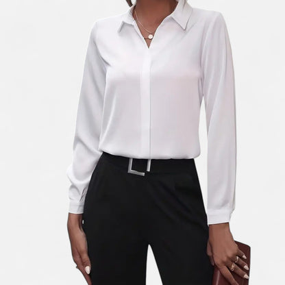 Donna Blusa Colletto Morbido Vestibilità Raffinata Stile Contemporaneo