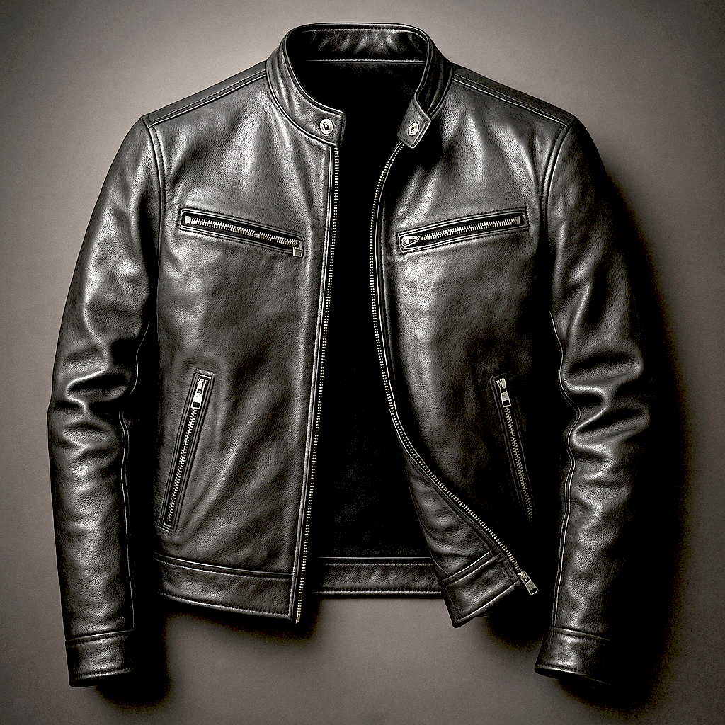 Da Uomo Giacca Vintage in Pelle Eleganza Maschile Senza Tempo