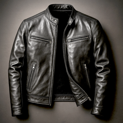 Da Uomo Giacca Vintage in Pelle Eleganza Maschile Senza Tempo