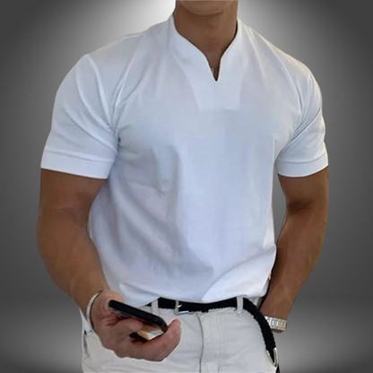 Men's V-Neck Minimal Essential T-Shirt Relaxed Modern