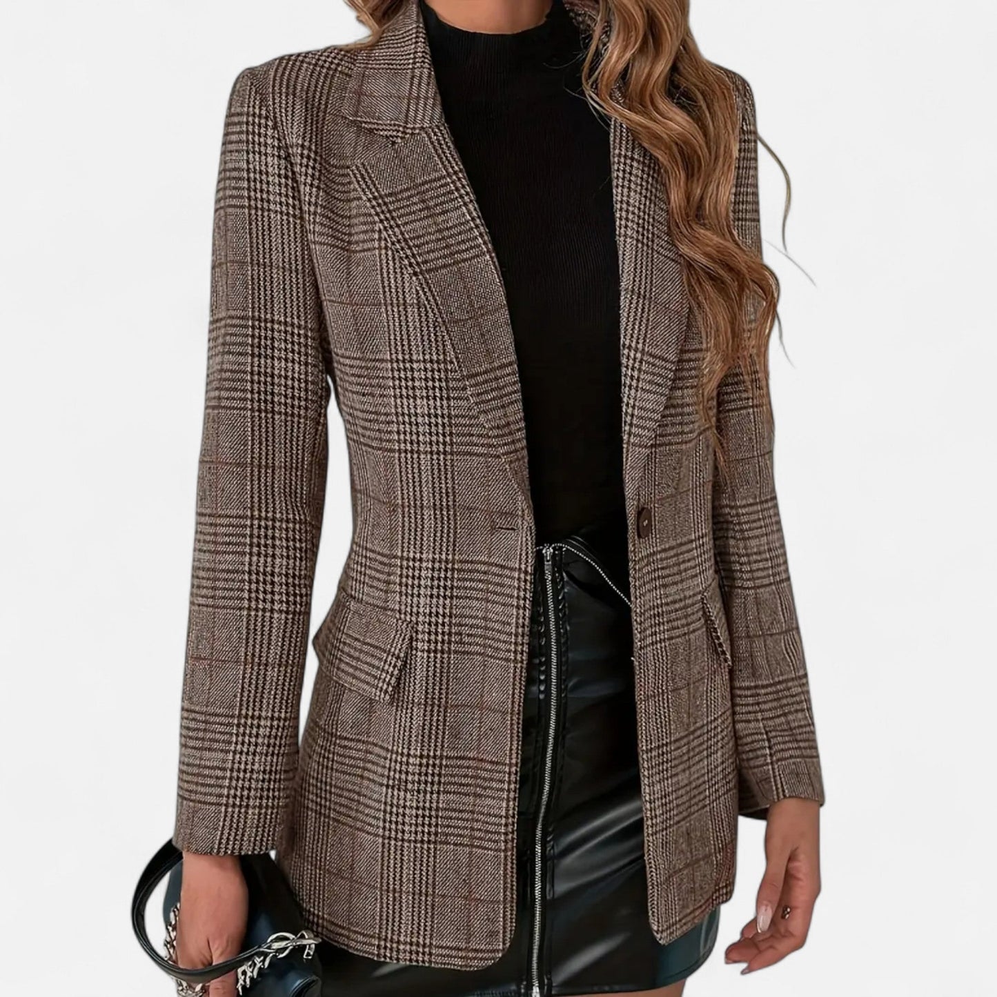 Da Donna Blazer Monopetto Motivo Stampato Eleganza Moderna