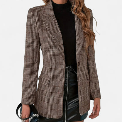 Da Donna Blazer Monopetto Motivo Stampato Eleganza Moderna