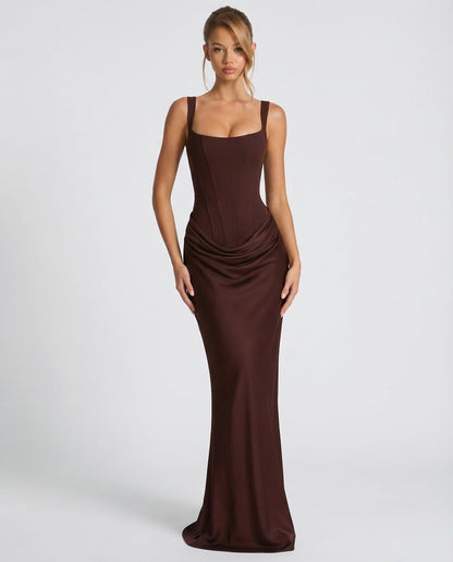 Da Donna Abito Maxi Corsetto Con Drappeggio Sagomato