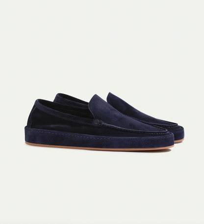 Da Uomo Mocassini Slip-On Scamosciati con Linea Raffinata