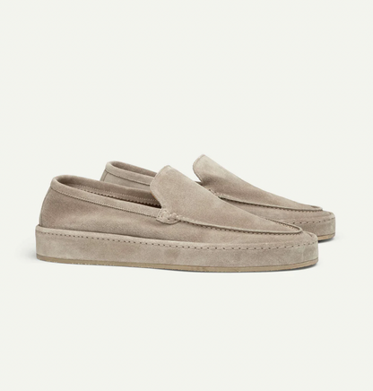 Da Uomo Mocassini Slip-On Scamosciati con Linea Raffinata
