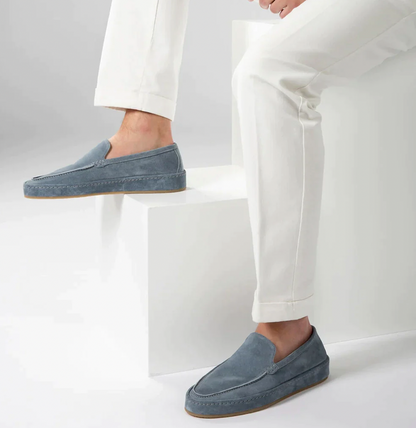 Da Uomo Mocassini Slip-On Scamosciati con Linea Raffinata