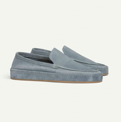 Da Uomo Mocassini Slip-On Scamosciati con Linea Raffinata