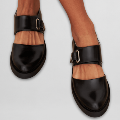 Da Donna Scarpe Eleganti con Cinturino Tacco Basso Stile Smart Casual Raffinato