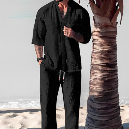 Da Uomo Completo in Lino Relax Casual Moderna