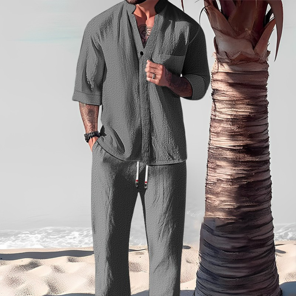 Da Uomo Completo in Lino Relax Casual Moderna
