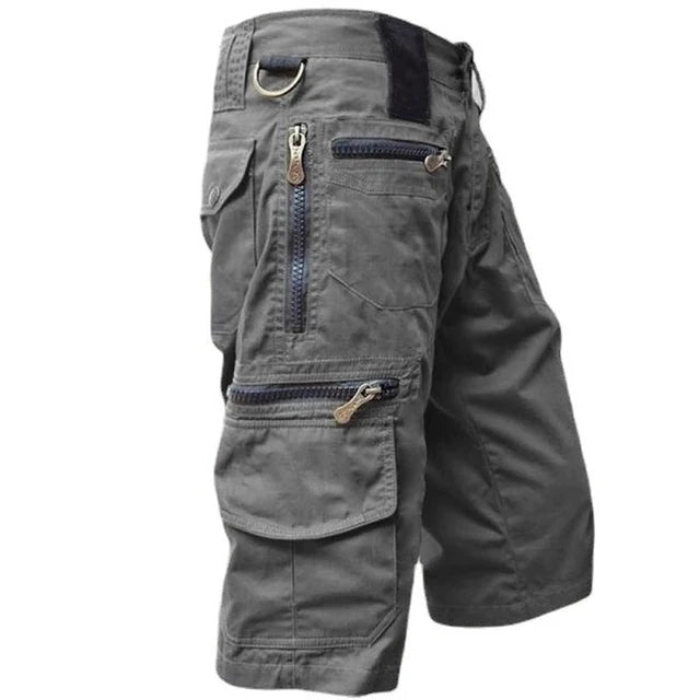 Da Uomo Shorts Cargo Utility con Tasche Multifunzione Zip