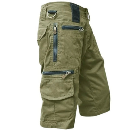 Da Uomo Shorts Cargo Utility con Tasche Multifunzione Zip