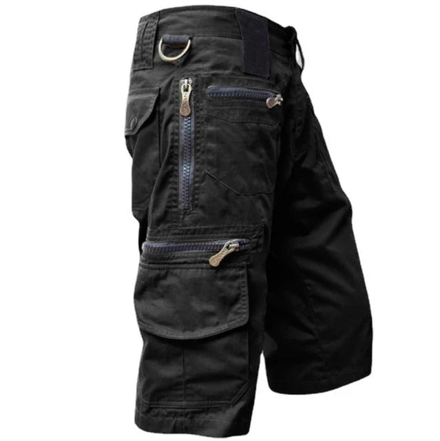 Da Uomo Shorts Cargo Utility con Tasche Multifunzione Zip