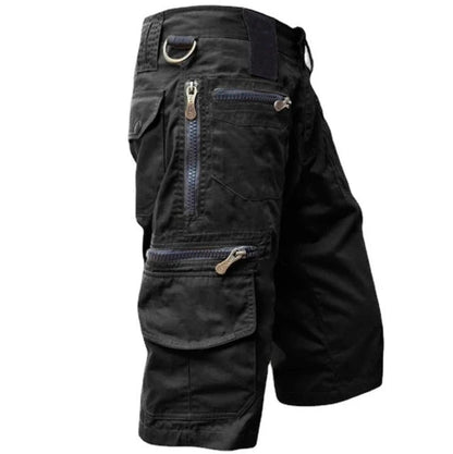 Da Uomo Shorts Cargo Utility con Tasche Multifunzione Zip