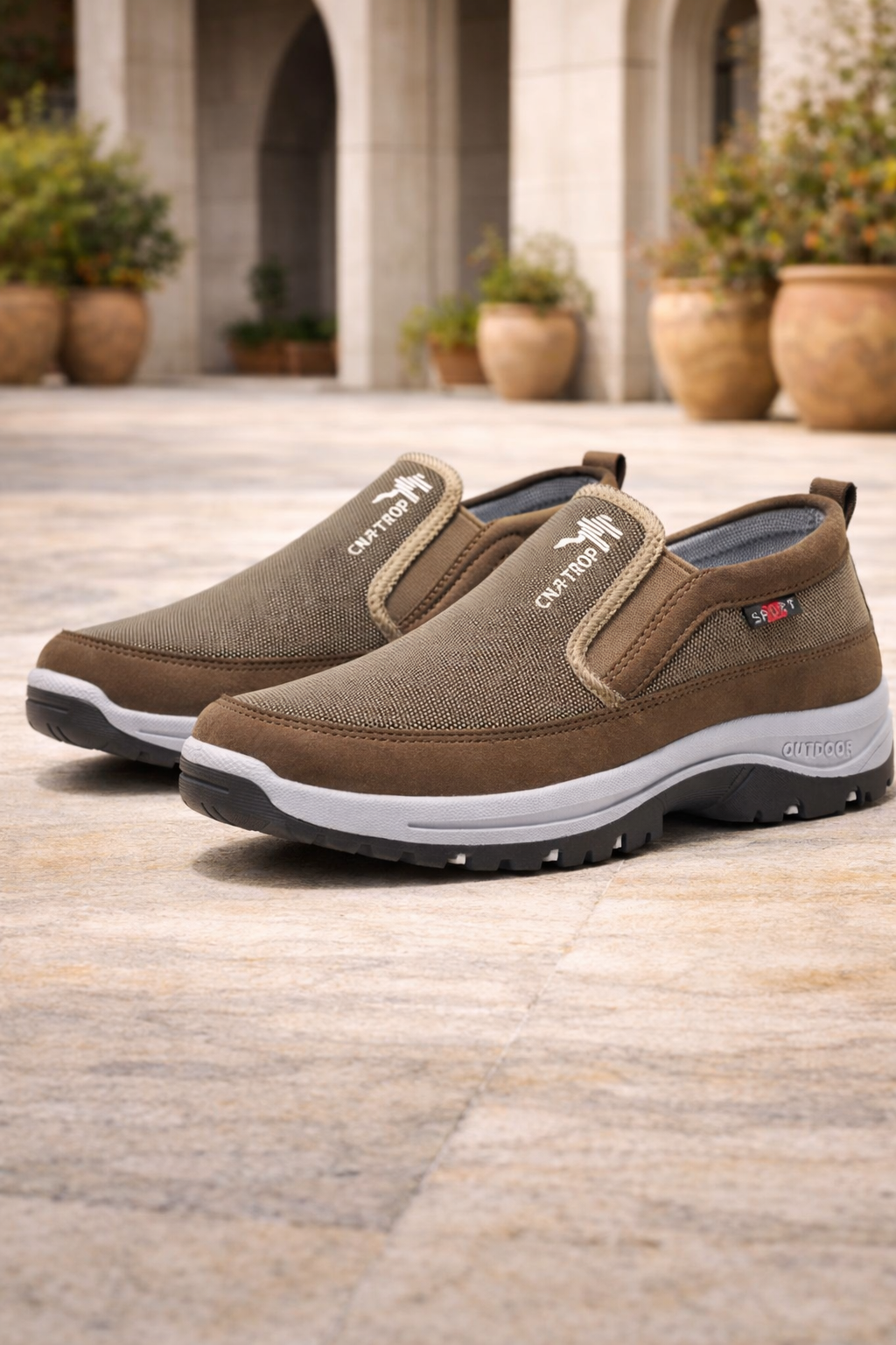 Da Uomo Scarpe Slip-On da Camminata con Ammortizzazione e Comfort Outdoor