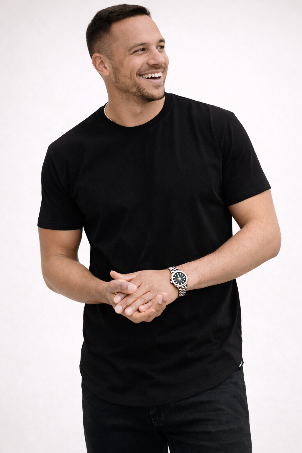 Da Uomo T-Shirt Essential in Cotone Blend Stile Minimal Moderno