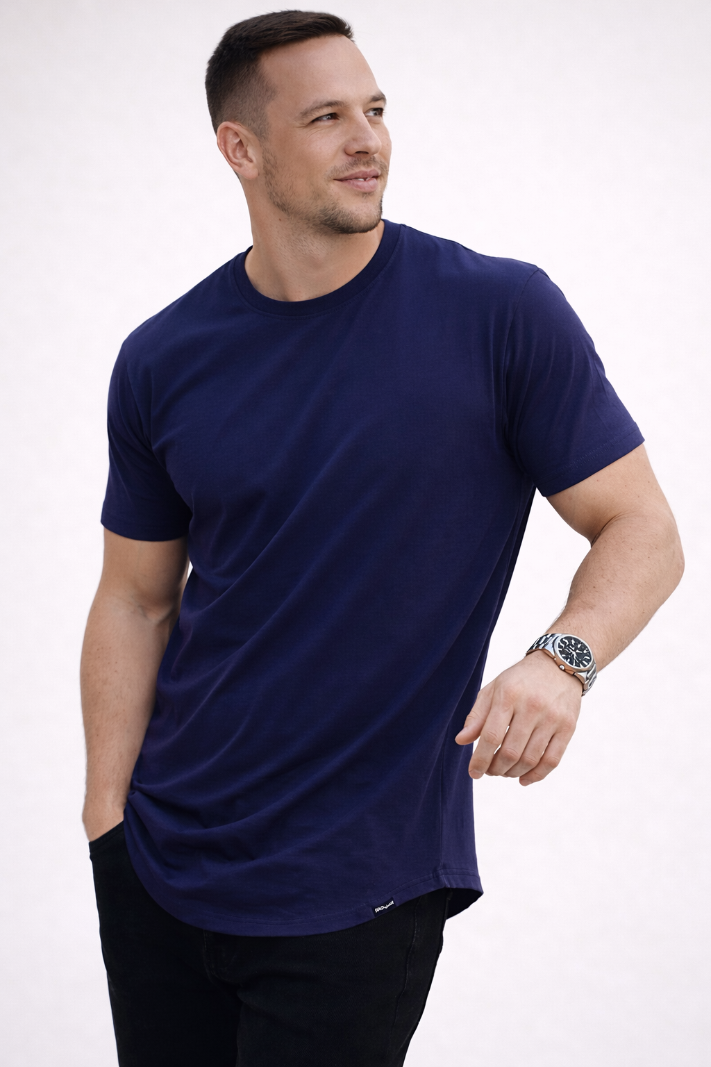 Da Uomo T-Shirt Essential in Cotone Blend Stile Minimal Moderno