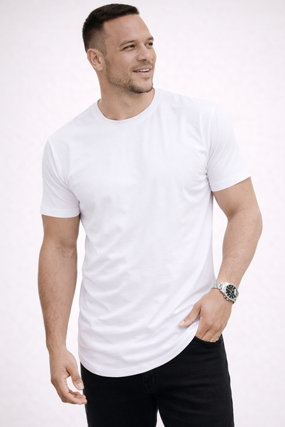 Da Uomo T-Shirt Essential in Cotone Blend Stile Minimal Moderno